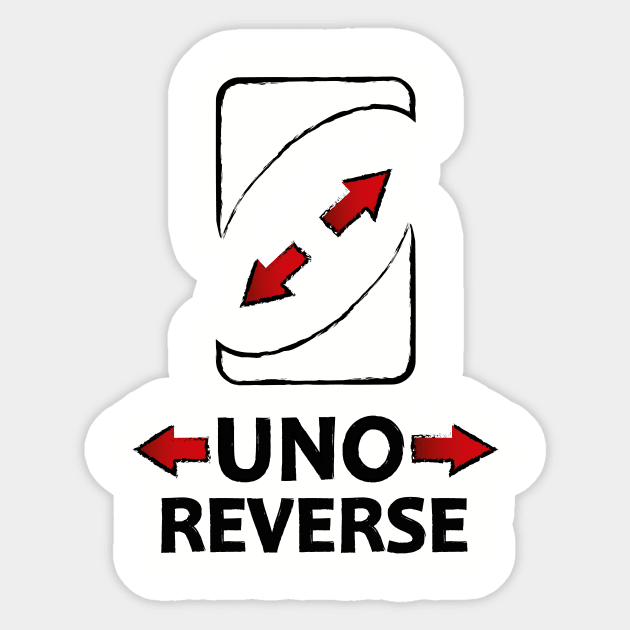 uno reverse, uno out, card games Sticker by Hosen Art